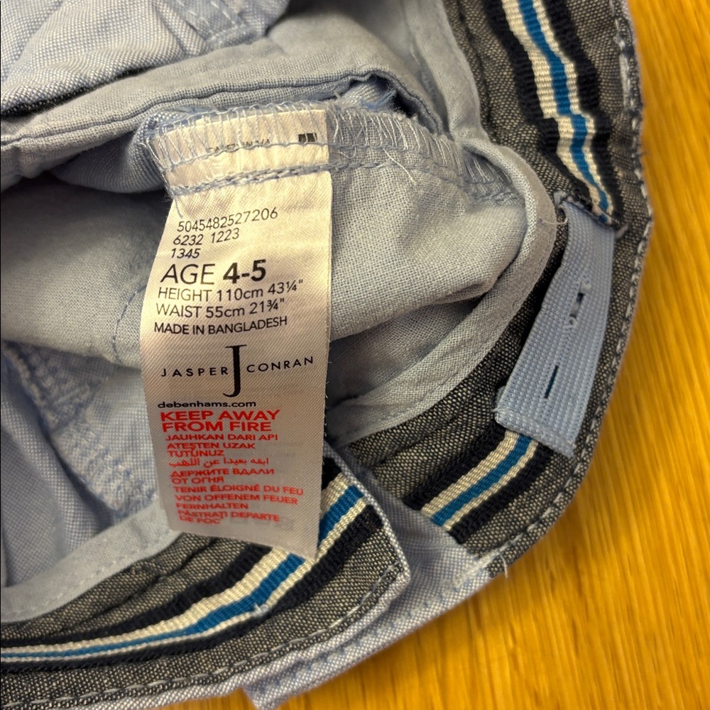 Stylish Boys Lightweight Pale Blue Pants age 4-5 years - Picture 6 of 7